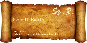 Szondi Robin névjegykártya